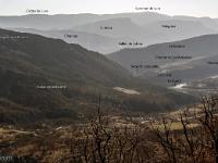 Photos du mois - Archives  Vue vers le Nord depuis Font de Mège, montagne qui se trouve sous la montagne de Gache à l'adret. Sur la photo, Noms des montagnes ( je les ai toutes parcourues ) et autres.